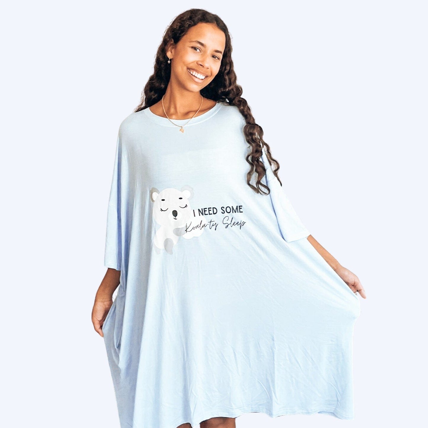 Oversized T-Shirt Hellblau